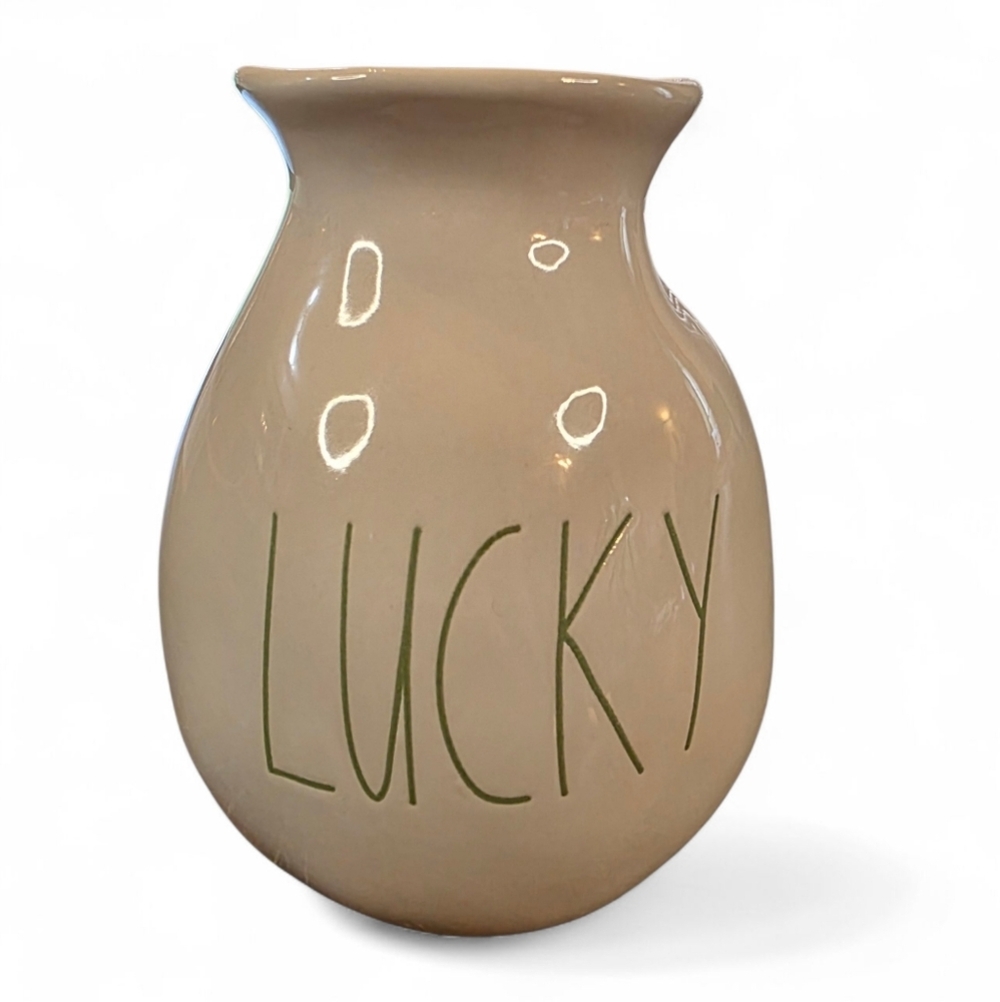 RAE DUNN "LUCKY" Clover St. Patrick's Day Vase – Artisan Collection by Magenta